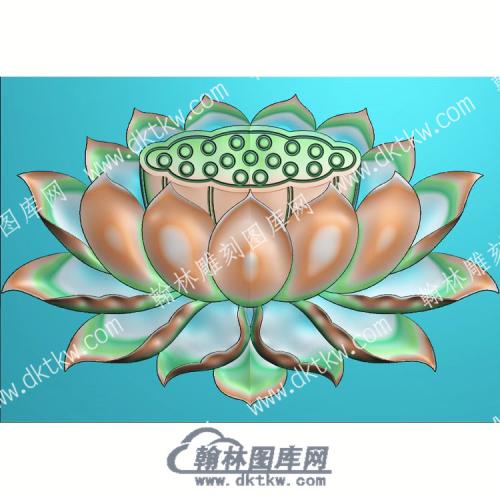 中式莲花精雕图（ZSZW-062）