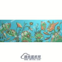 中式植鲤鱼荷叶荷花雕图（ZSZW-044）