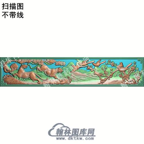 中式豹梅花鸟扫描图（ZSDW-251）
