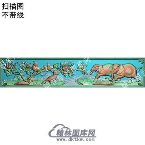 中式大象花鸟扫描图（ZSDW-252）
