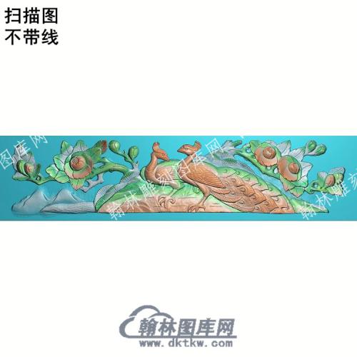 中式孔雀花扫描图（ZSDW-323）