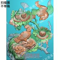 中式鸟花扫描图（ZSDW-304）