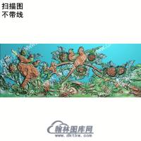 中式鸟花扫描图（ZSDW-330）