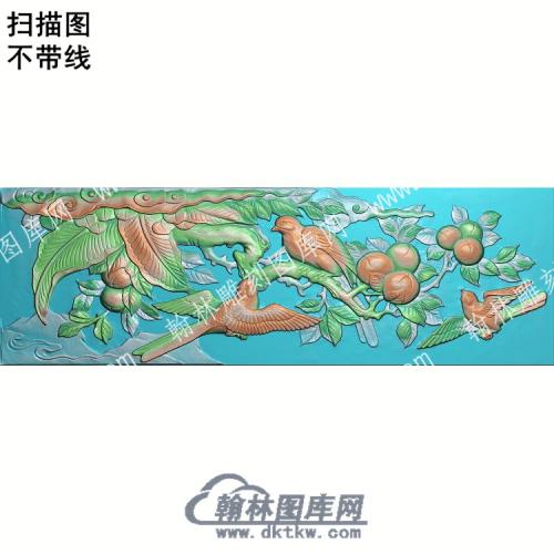 中式鸟石榴扫描图（ZSDW-229）