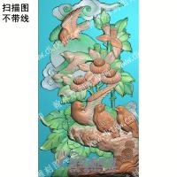 中式向日葵鸟扫描图（ZSDW-183）