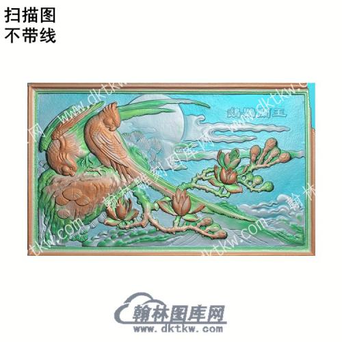 中式鹦鹉花扫描图（ZSDW-205）
