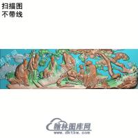 中式古代人物老者赏画扫描图（ZSRW-063）
