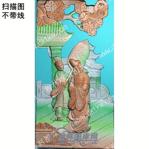 中式古代人物侍女扫描图（ZSRW-099）