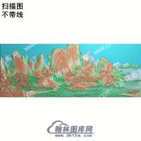 中式松柏山水扫描图（ZSSS-003）