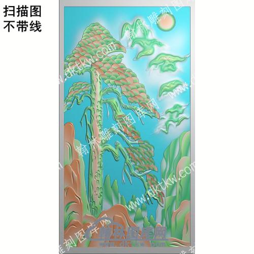 中式松树山水扫描图（ZSSS-026）