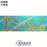 中式仙鹤山水扫描图（ZSSS-029）