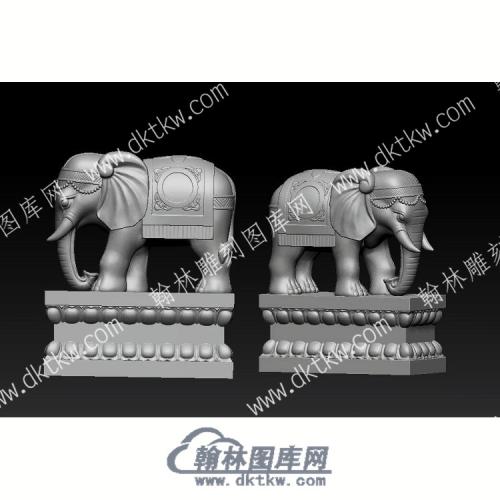 大象立体圆雕图（YDDW-044）