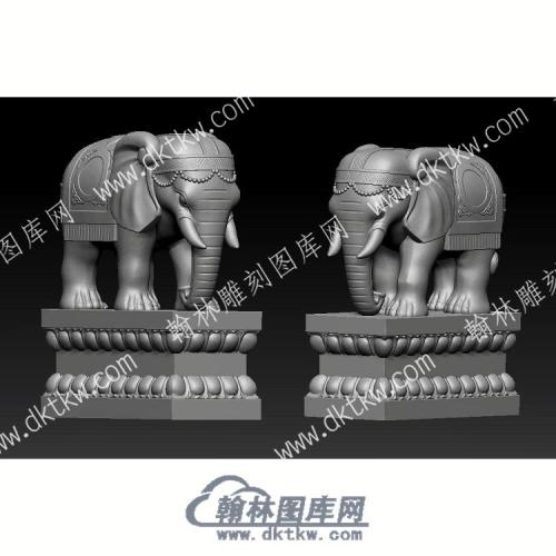 大象立体圆雕图（YDDW-069）