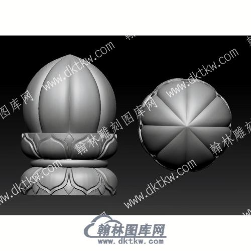 石雕柱头立体圆雕图（SDZT-001）
