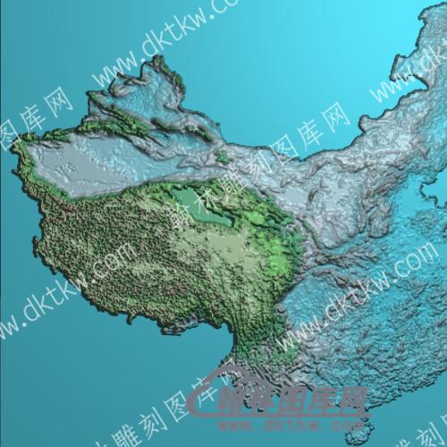 中国地图地形图精雕图（HYGY-001）