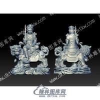 文殊菩萨立体圆雕图（YDFX-029）