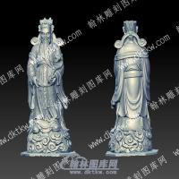如意祥云财神立体圆雕图（YDCS-081）