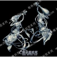 琵琶飞天仙女立体圆雕图（YDRW-053）