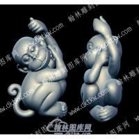 猴子吊坠立体圆雕图（YDDZ-008）