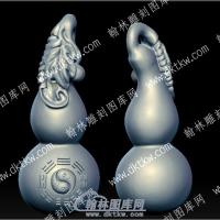 伏羲之先天八卦葫芦立体圆雕图（YDHL-006）