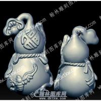 福蝙蝠葫芦立体圆雕图（YDHL-019）