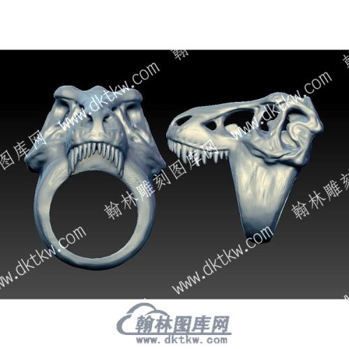 动物头骨戒指立体圆雕图（YDJZ-021）
