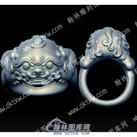 貔貅戒指立体圆雕图（YDJZ-003）