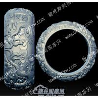龙祥云手镯立体圆雕图（YDSZ-002）