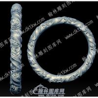 玫瑰花花纹手镯立体圆雕图（YDSZ-003）