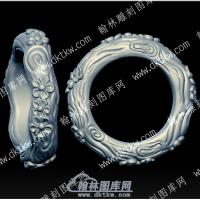 五叶花花纹手镯立体圆雕图（YDSZ-006）