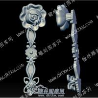 玫瑰如意立体圆雕扫描图（YDRY-013）