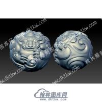 貔貅手把件立体圆雕图（YDSBJ-023）