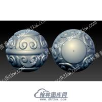花纹珠立体圆雕图（YDZZ-045）