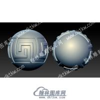 回纹珠立体圆雕图（YDZZ-084）