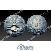 金蟾圆珠珠子立体圆雕图（YDZZ-109）