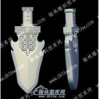 刀剑斧立体圆雕图（YDDJF-002）