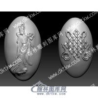 立体八仙何仙姑圆雕图（YDRW-041）