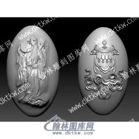 立体八仙吕洞宾圆雕图（YDRW-043）