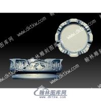 仿古纹文曲花瓶座底座器座立体圆雕图（YDDZ-005）