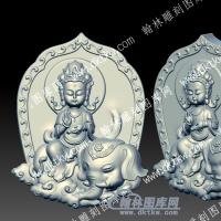 普贤菩萨吊坠立体圆雕图（YDDZ-067）