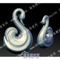 天鹅吊坠立体圆雕图（YDDZ-065）