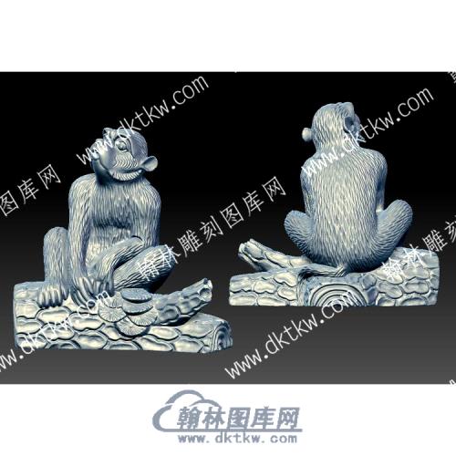 猴子立体圆雕图（YDDW-135）