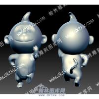 卡通猴子立体圆雕图（YDDW-335）