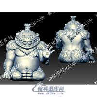 卡通猴子立体圆雕图（YDDW-337）