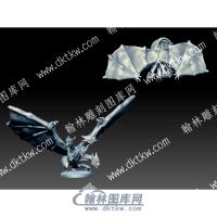 卡通西方龙立体圆雕图（YDDW-357）