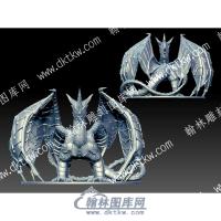 西方龙立体圆雕图（YDDW-356）