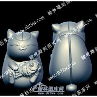 卡通猫立体圆雕图（YDKT-042）
