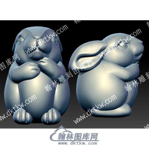 兔子立体圆雕图（YDDW-266）