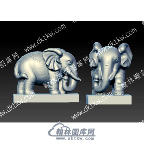 大象立体圆雕图（YDDW-314）