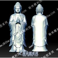双手合十佛像立体圆雕图（YDFX-053）